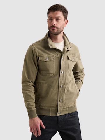 PME Legend Övergångsjacka 'Cargo sweat jacket with zipper closure' i grön