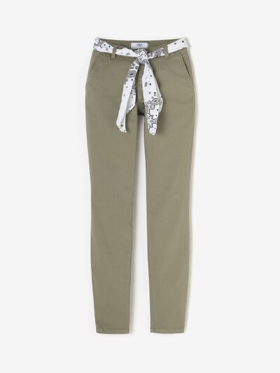 Le Temps Des Cerises Pantalon chino en vert foncé, Vue avec produit