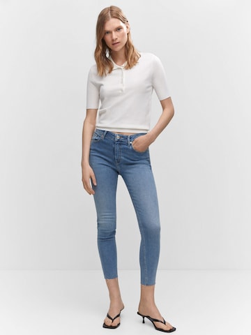 Skinny Jean 'ISA' MANGO en bleu