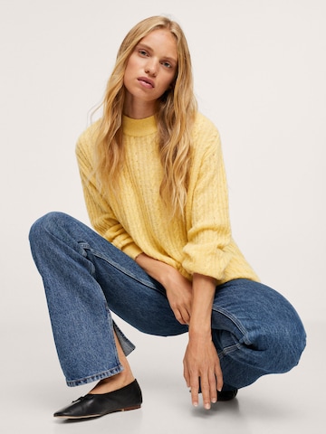 MANGO Sweater in Yellow