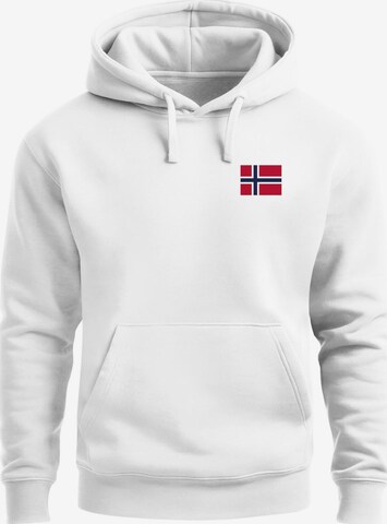 Neverless Sweatshirt 'Norwegen' in Weiß: Vorderseite