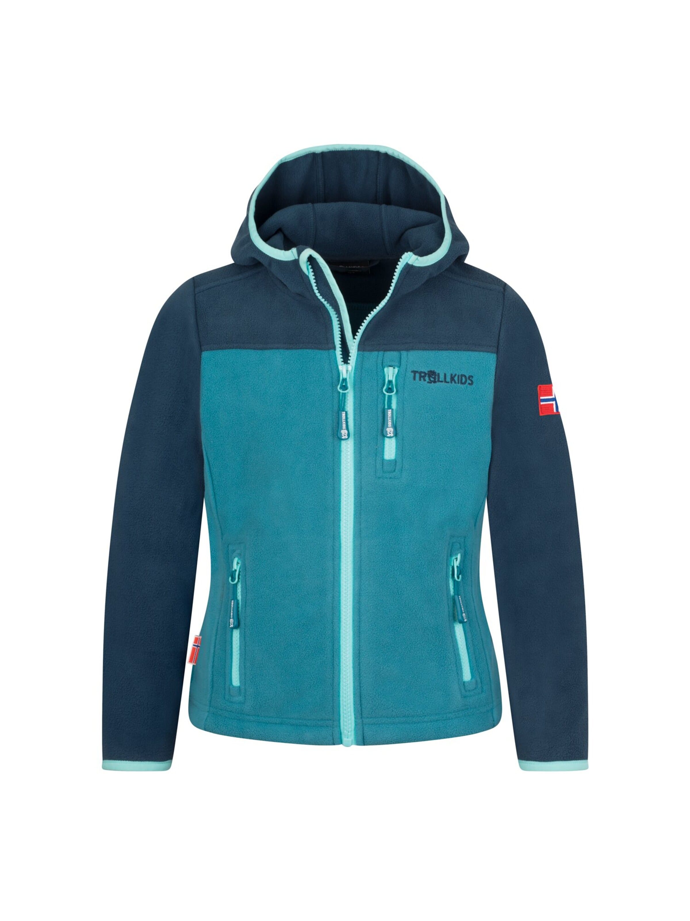 TROLLKIDS Fleece Jacket in Blue: front