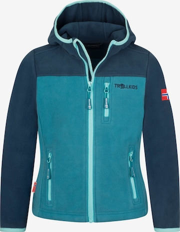 TROLLKIDS Fleece Jacket in Blue: front