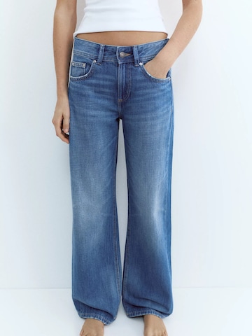Pull&Bear Wide leg Jeans i blå: framsida