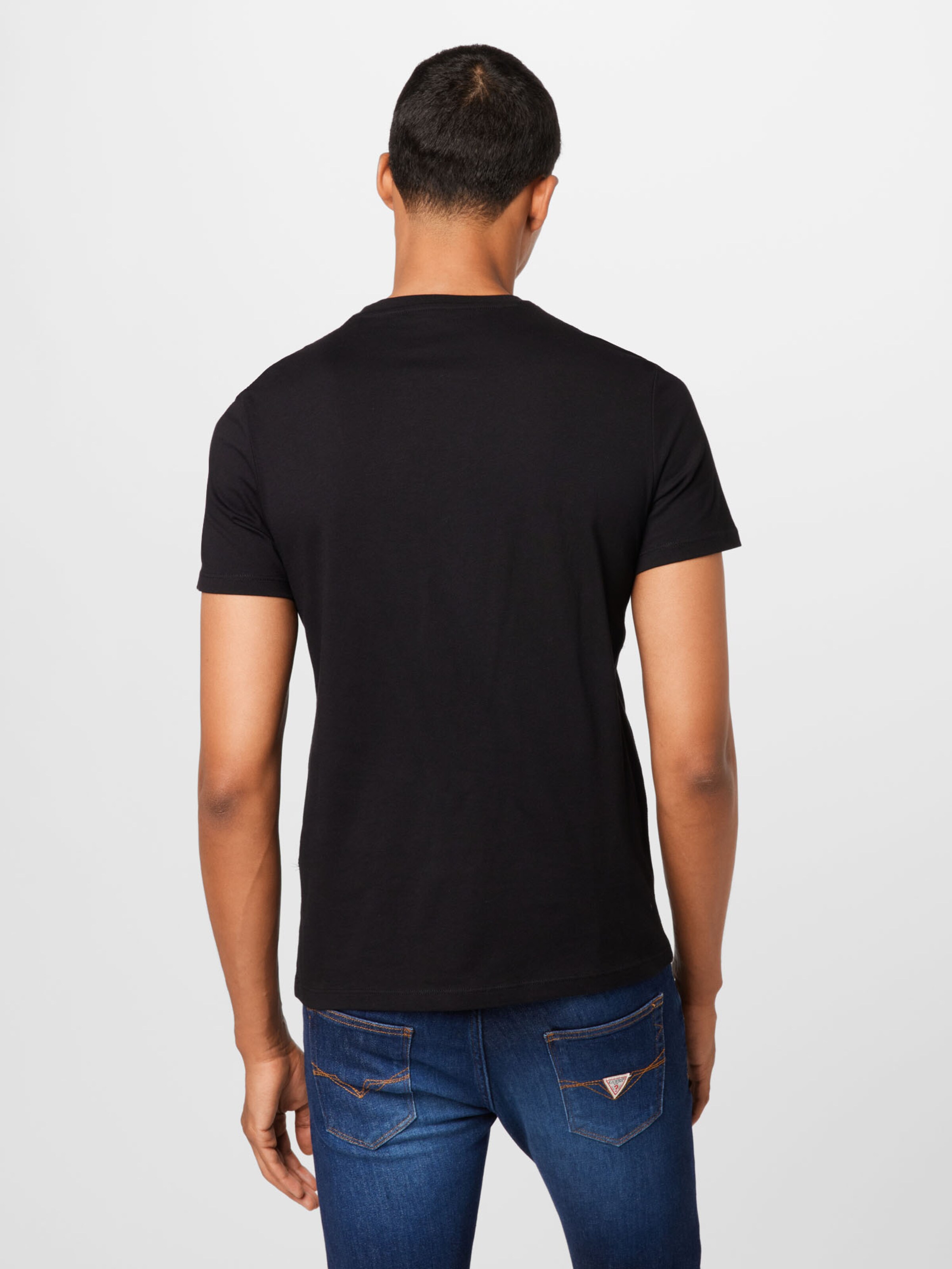Männer Shirts GUESS T-Shirt 'GLORY' in Schwarz - ET58453 Männer Shirts GUESS T-Shirt 'GLORY' in Schwarz - ET58453