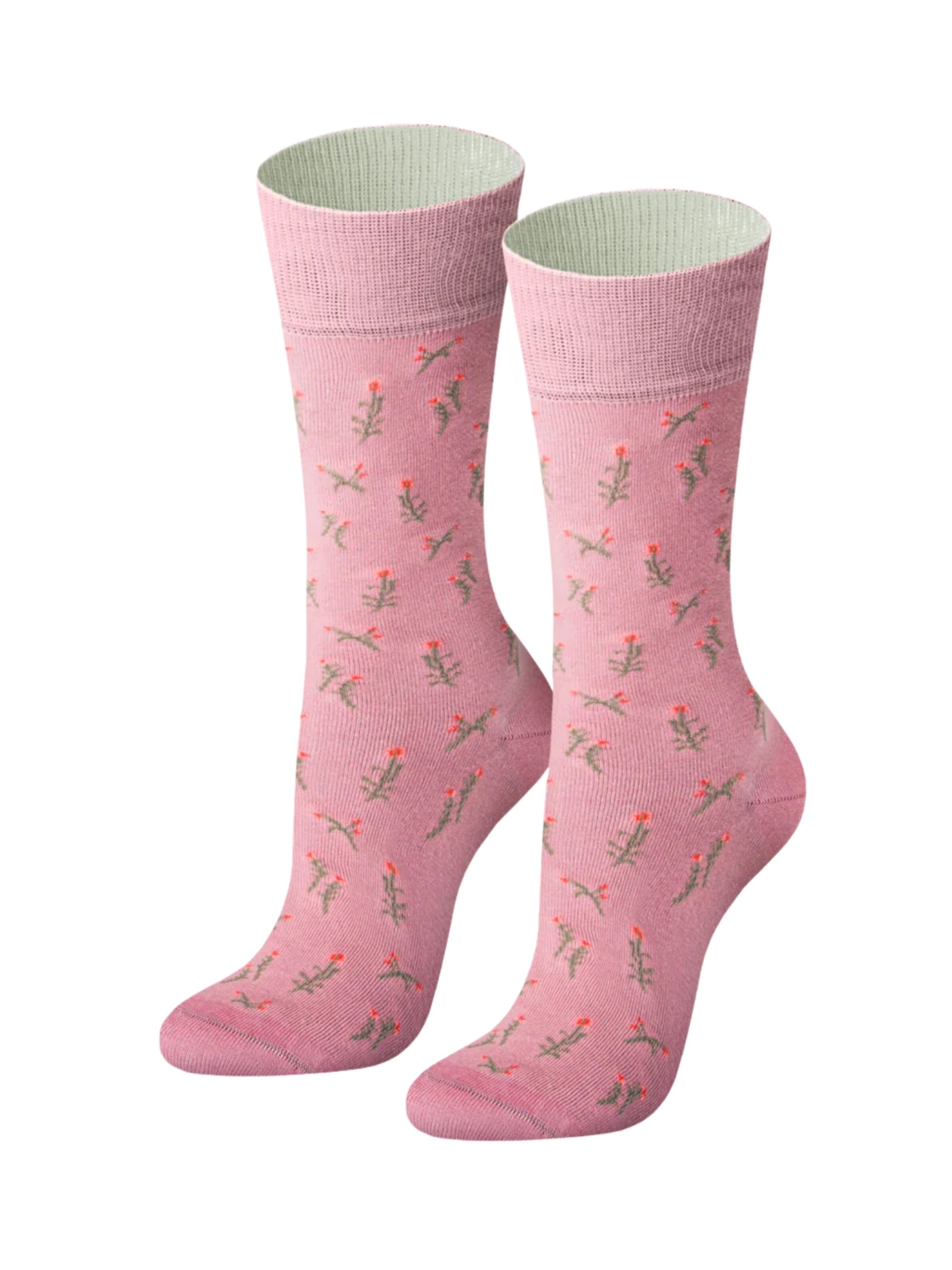 Von Jungfeld Socks 'Blumen' in Pink: front