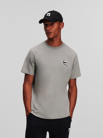 T-Shirt 'Ikonik 2.0' Karl Lagerfeld en gris : devant