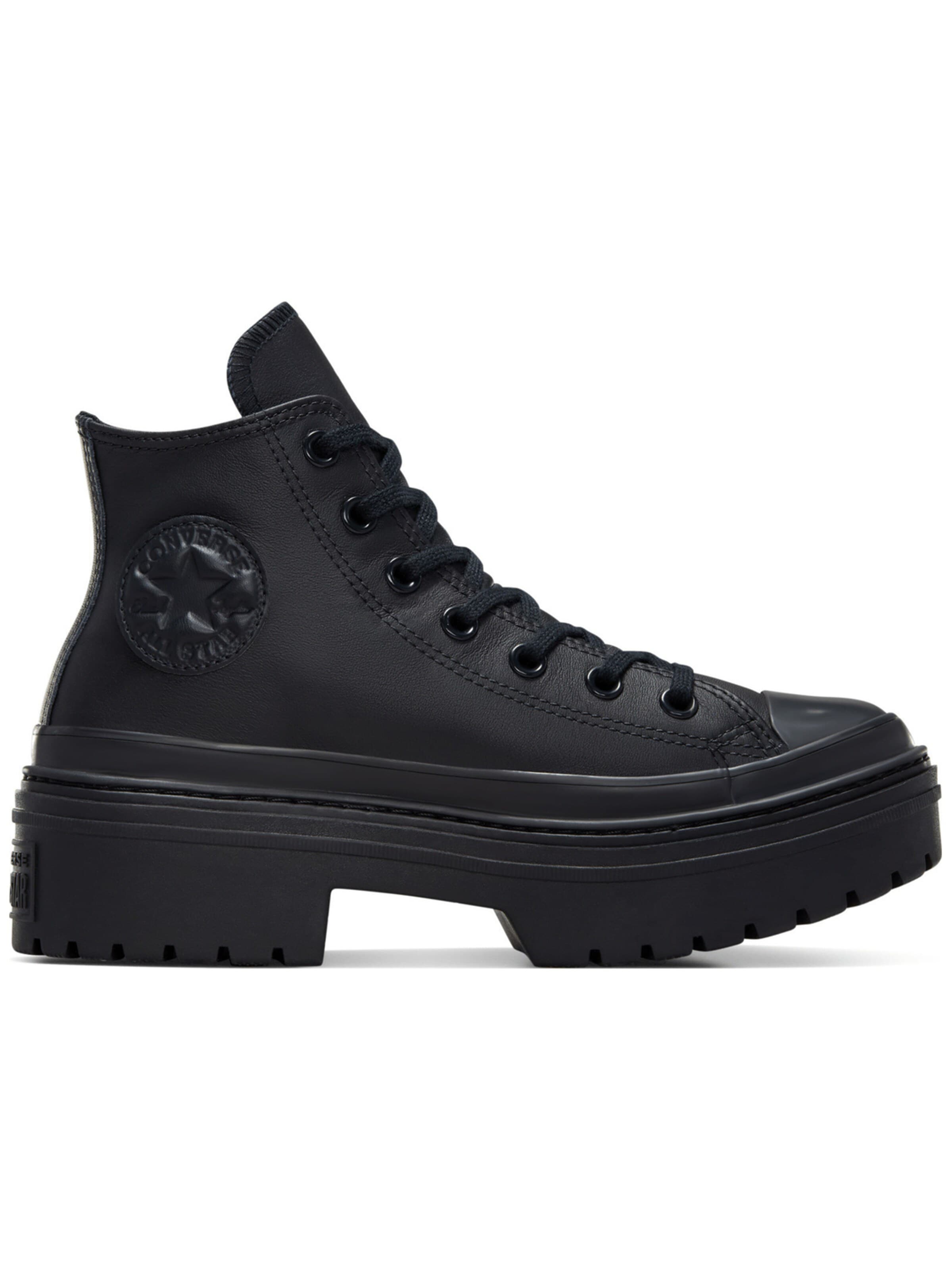 Chaussure de sport 'Converse Chuck Taylor All Star Lugged Heel Leather Platform' CONVERSE en noir : devant