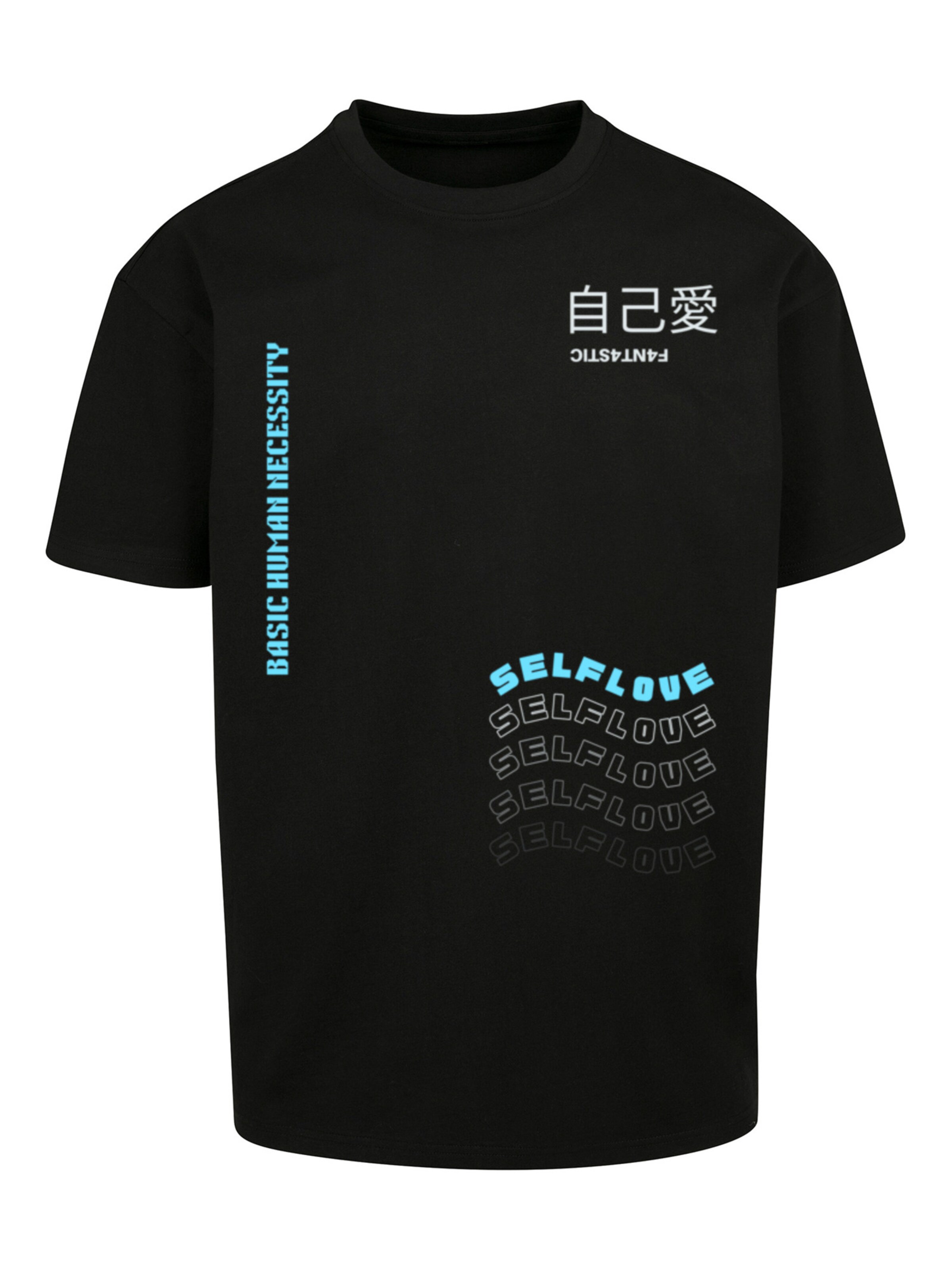 T-Shirt 'Self Love' F4NT4STIC en noir : devant
