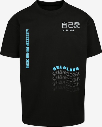 F4NT4STIC Shirt 'Self Love' in Zwart: voorkant