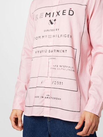 Tommy Remixed Regular fit Button Up Shirt in Pink