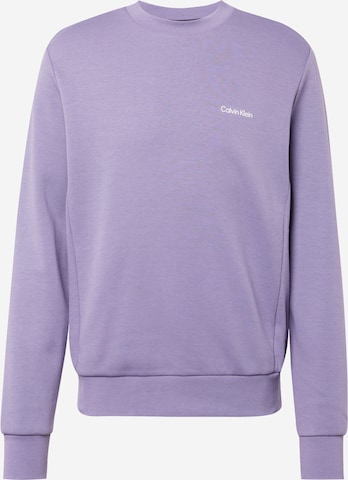 Sweat-shirt Calvin Klein en violet : devant