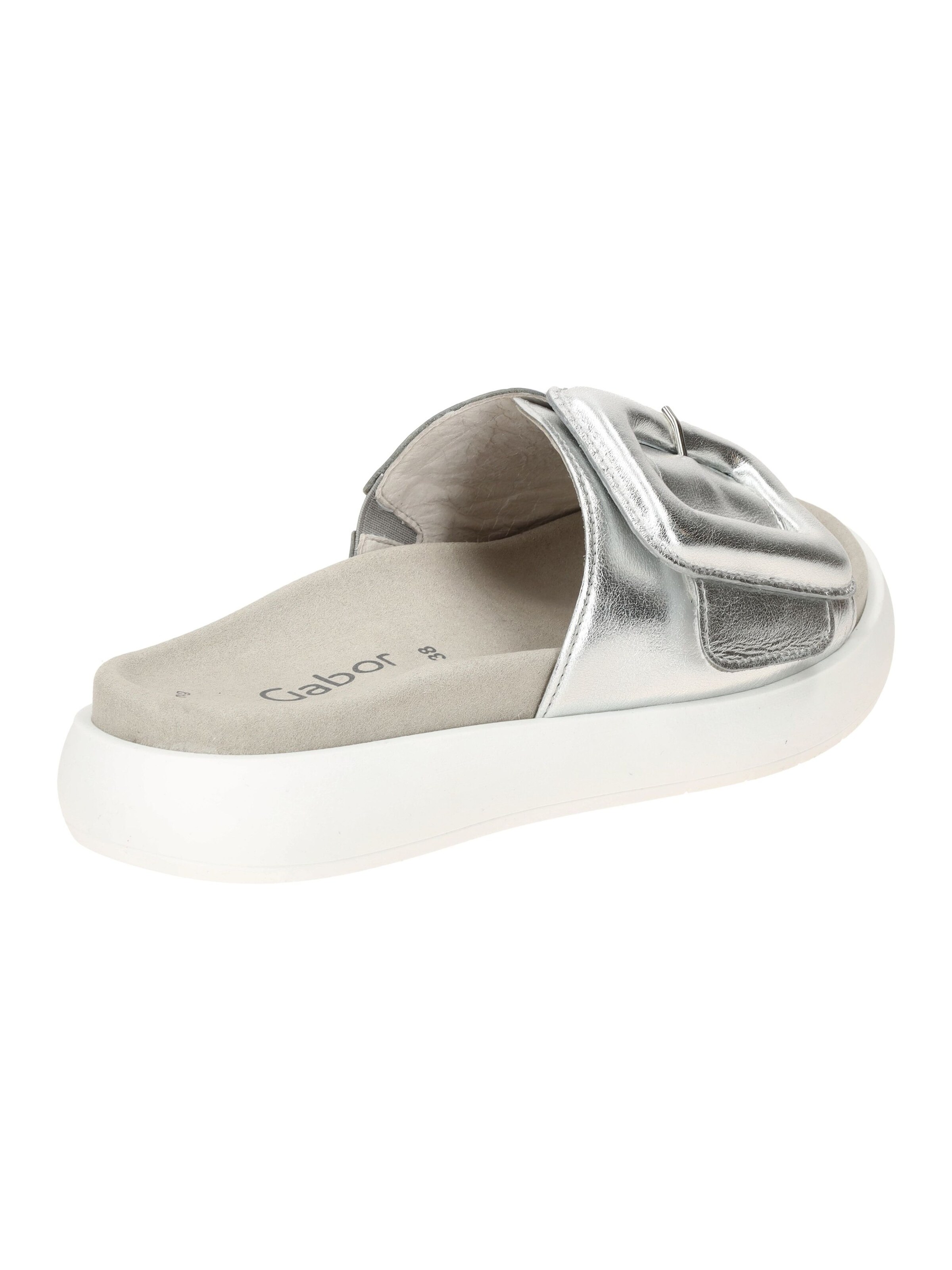 GABOR Pantolette 'Gabor Plateau Pantolette silber grau metallic 83.751.61'‌‌‌ in Silber