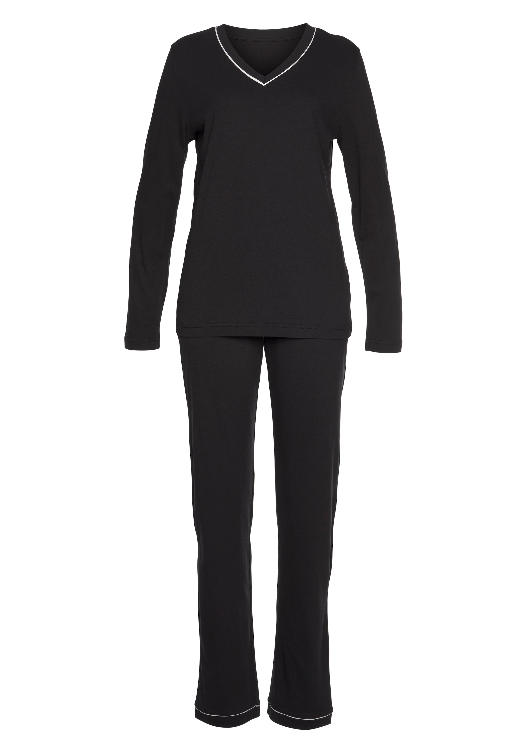 VIVANCE Pyjama in Zwart: voorkant