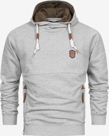 INDICODE Sweatshirt in Grey: front