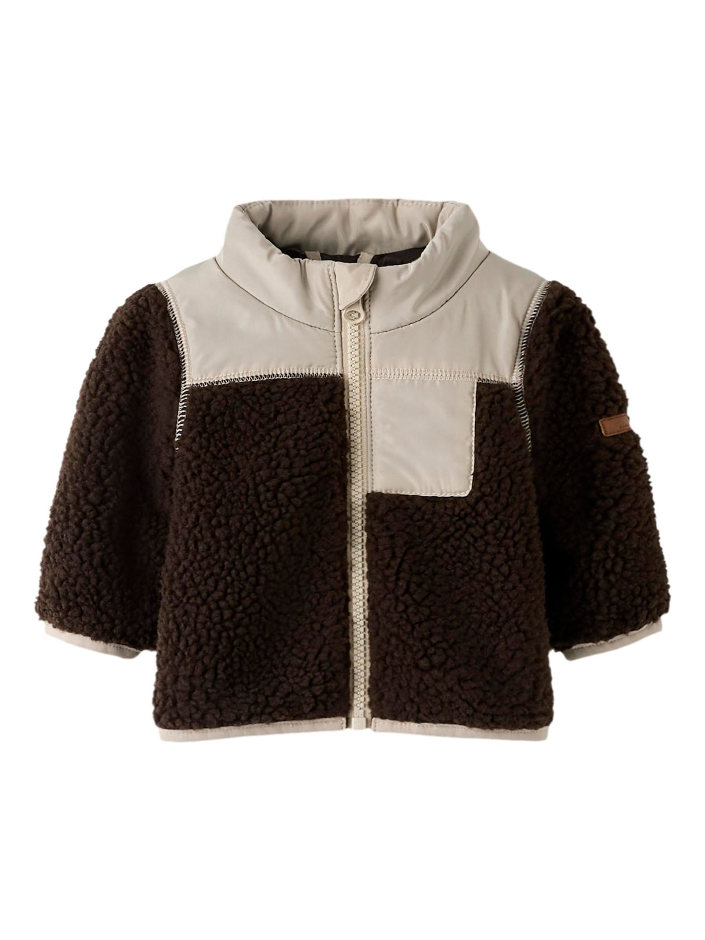 NAME IT Fleecejakke i brun: forside