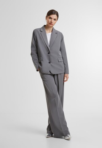 Urban Classics Wide leg Pleat-front trousers in Grey