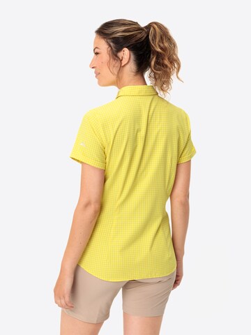 VAUDE Athletic button up shirt ' Seiland III ' in Yellow