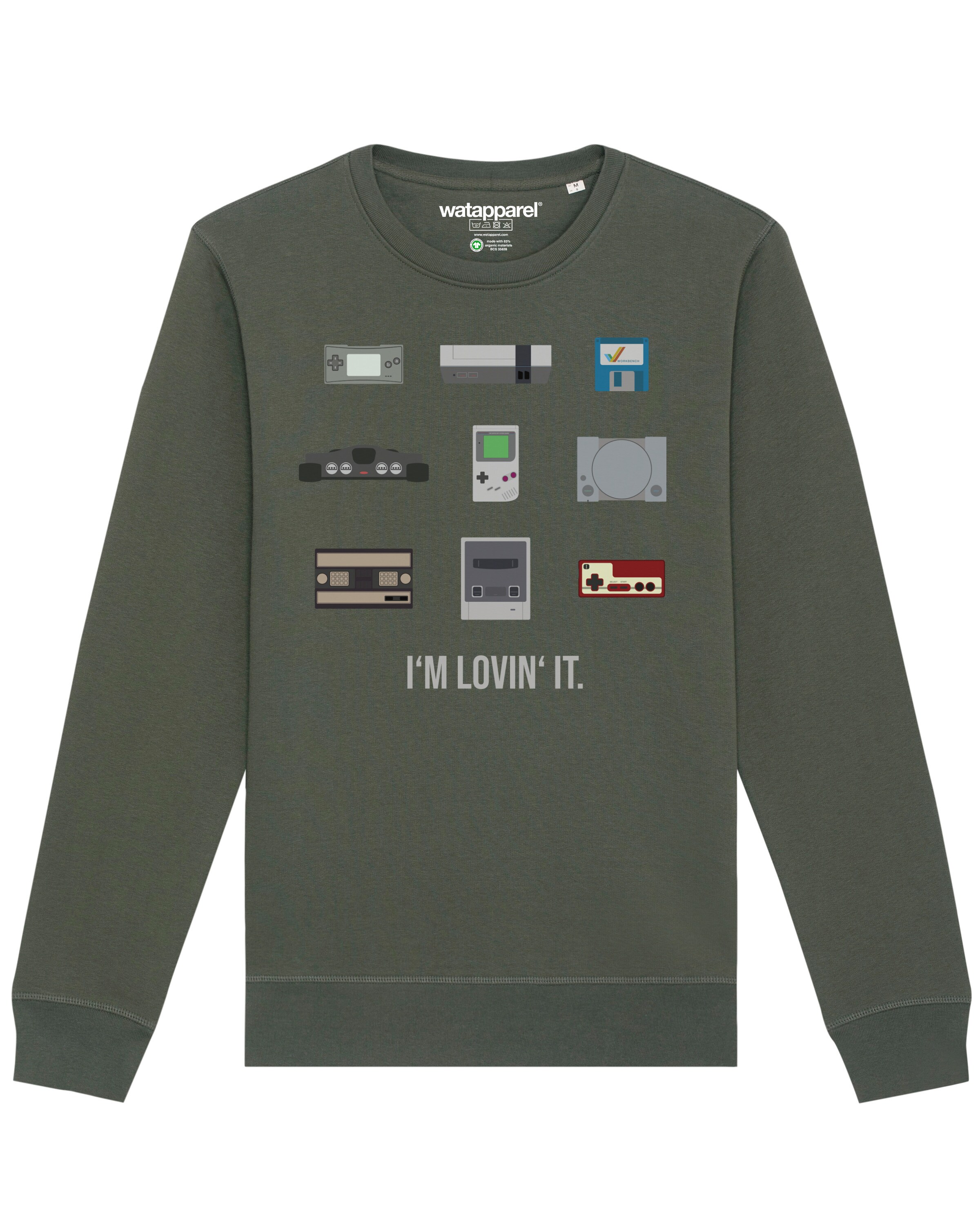 Sweat-shirt 'Videogames' Watapparel en vert : devant