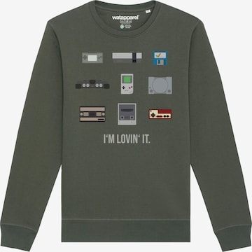 Sweat-shirt 'Videogames' Watapparel en vert : devant