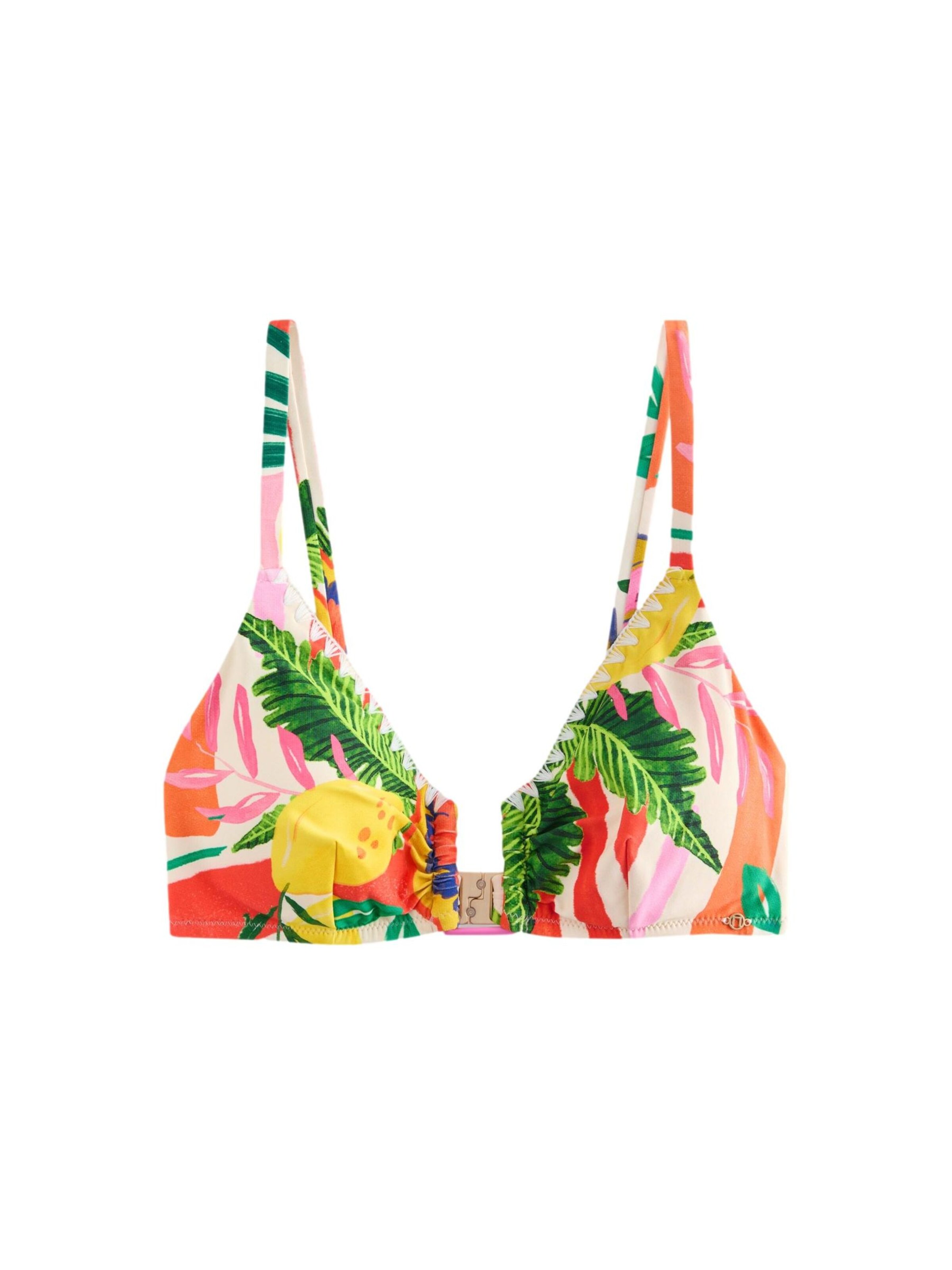 Bikinio viršutinė dalis iš Next, spalva – nebalintos drobės spalva / geltona / žalia / rožinė, Prekių apžvalga