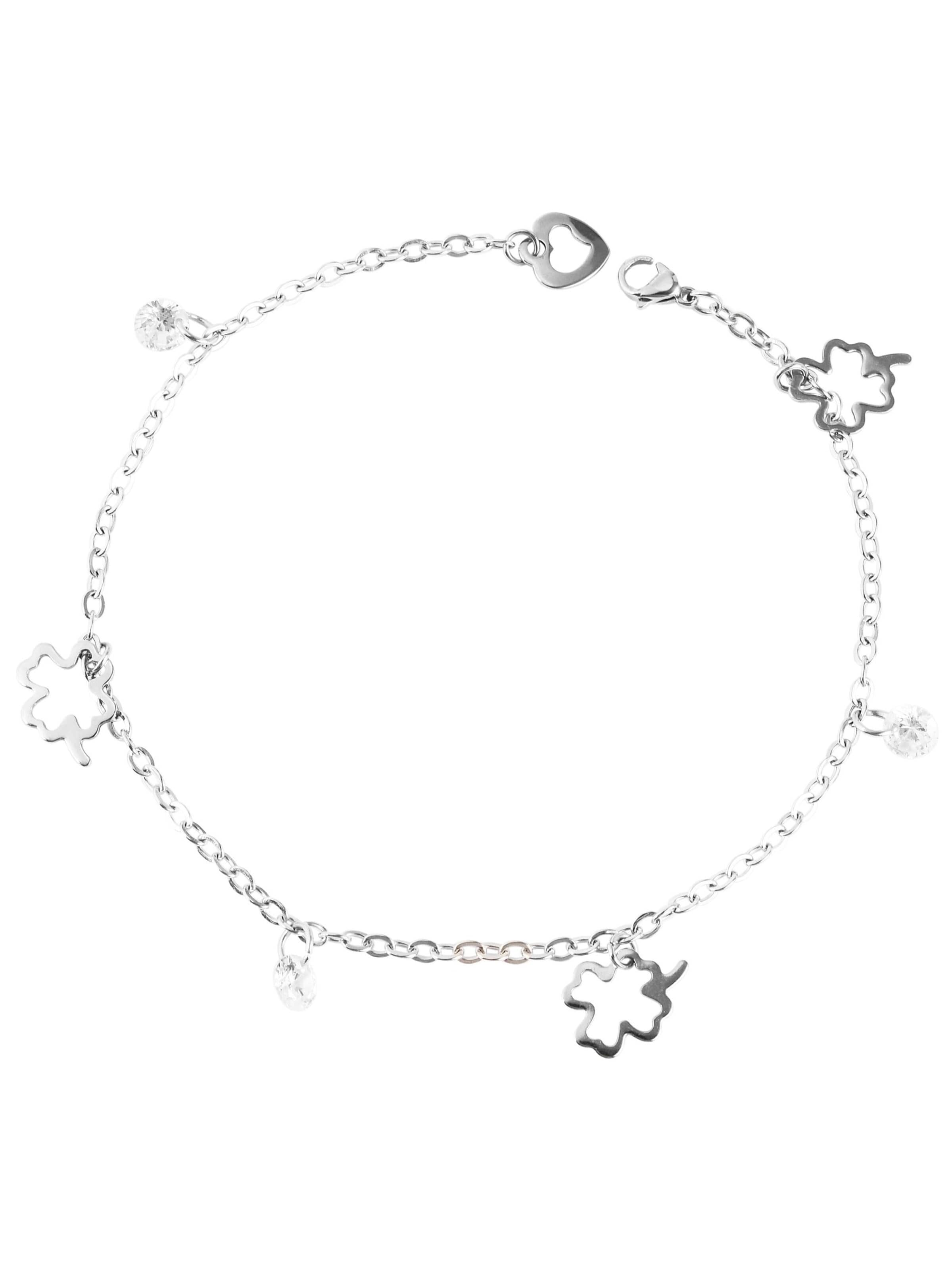 Akzent Foot Jewelry '"Lia" Silberfarben - Modernes Fußband - Minimalistisch - Damen' in Silver