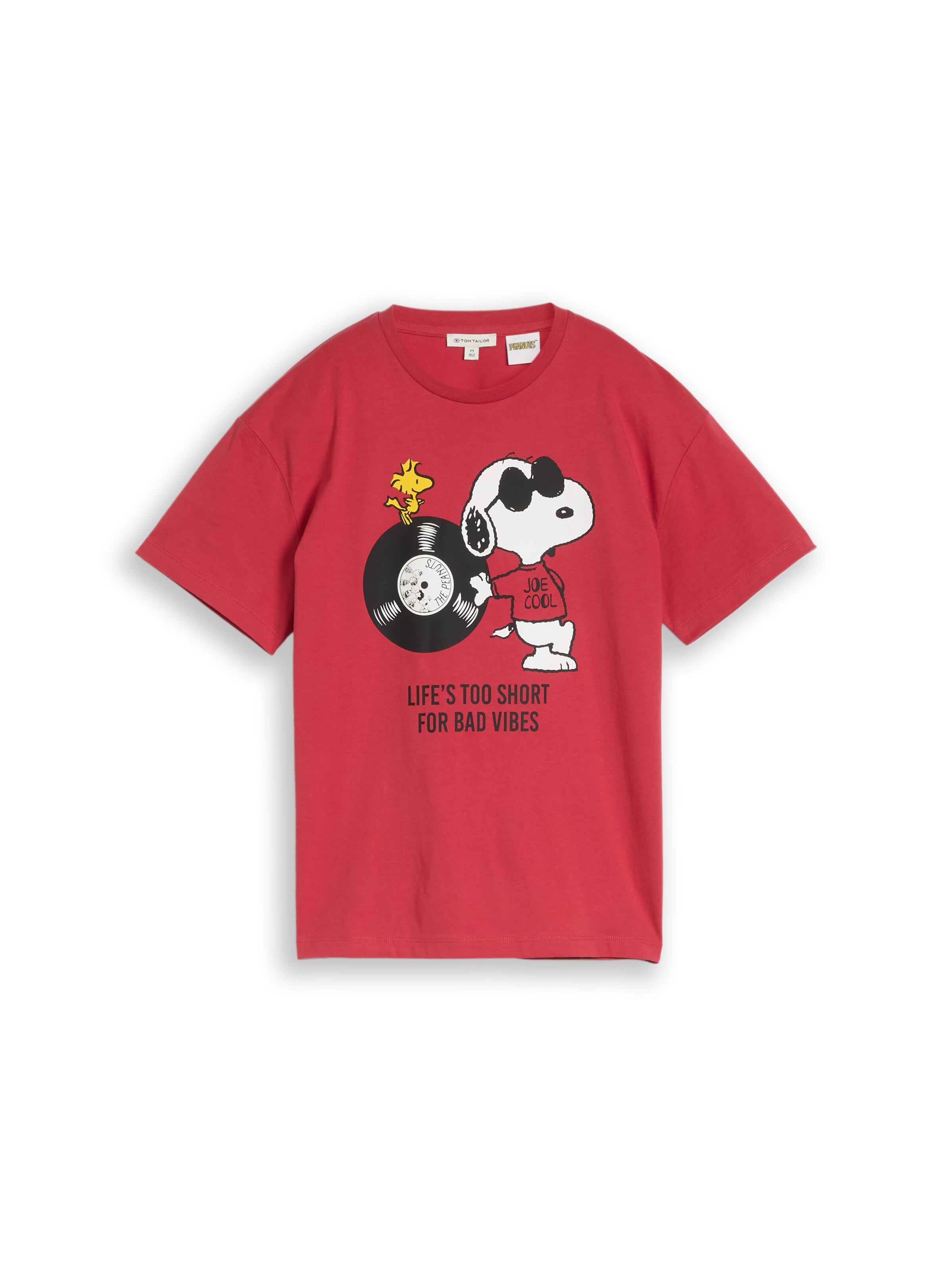 TOM TAILOR Shirt 'Peanuts' in Red: front