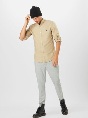 Coupe slim Chemise Polo Ralph Lauren en beige