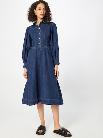 Robe-chemise Oasis en bleu : devant