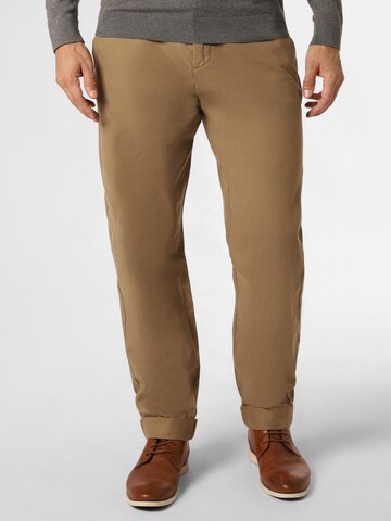 Lindbergh Regular Chino Pants in Beige: front