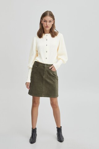 PULZ Jeans Skirt 'SALLY' in Green