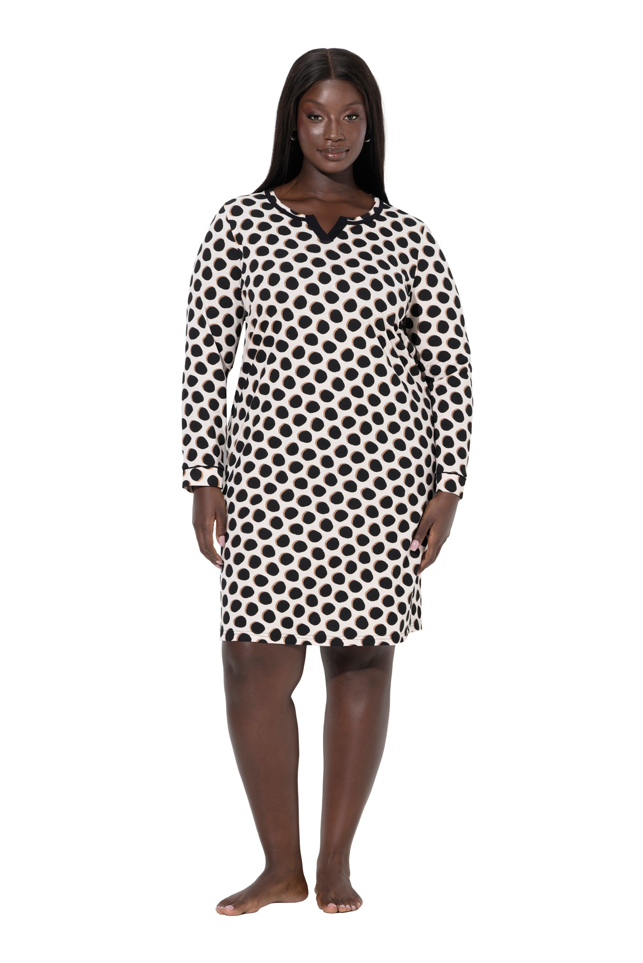 Ulla Popken Nightgown in Black: front