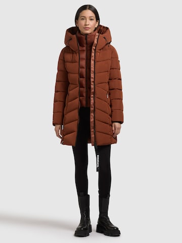 khujo Wintermantel 'Dier' in Bruin