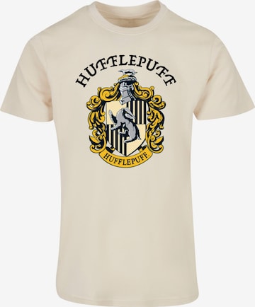 ABSOLUTE CULT Shirt 'Harry Potter - Hufflepuff' in Beige: front