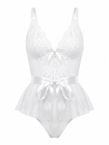 Orchibelle Bodysuit 'Felicia' in White: front