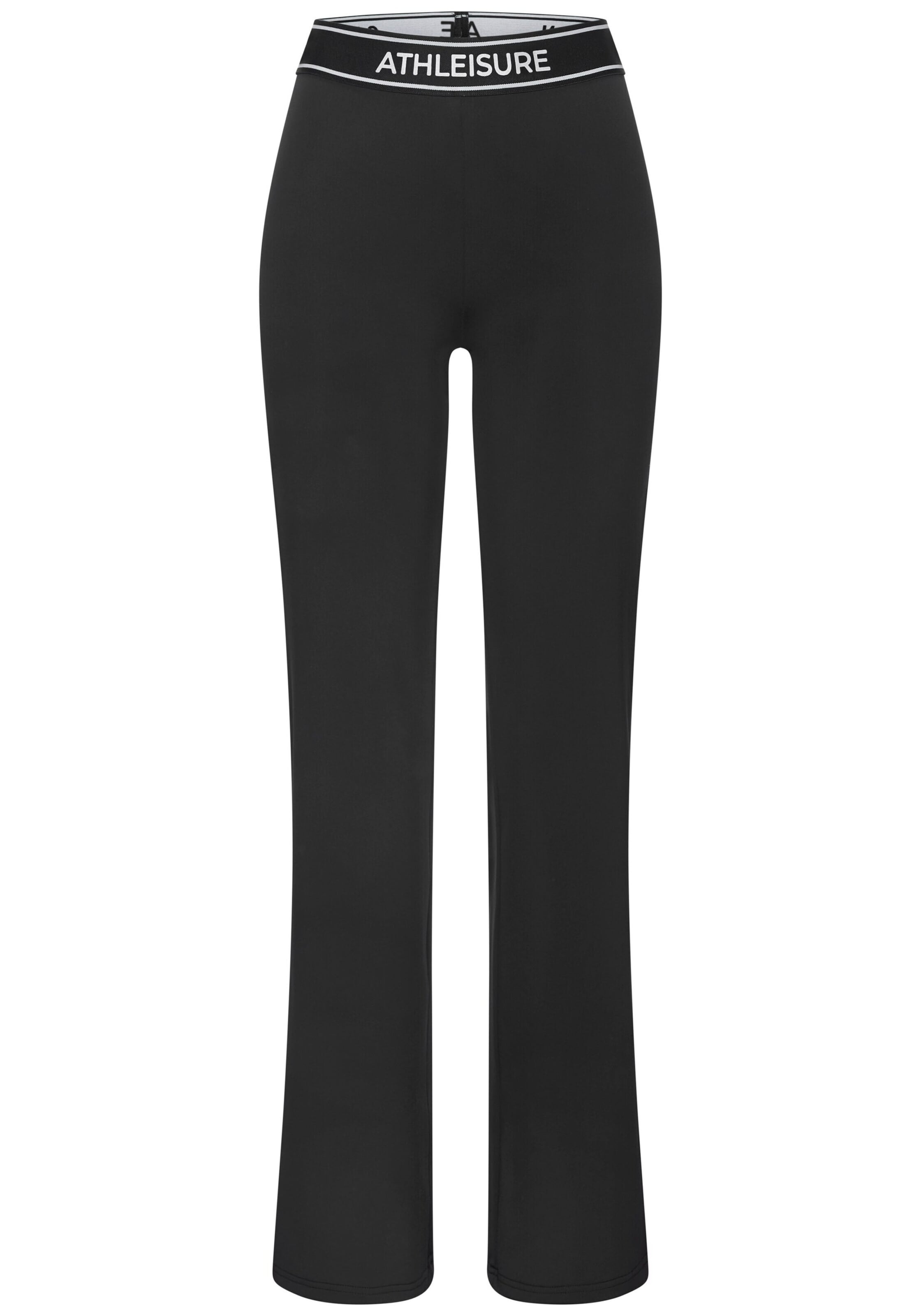 LASCANA ACTIVE - Acampanado Pantalón deportivo en negro: frente