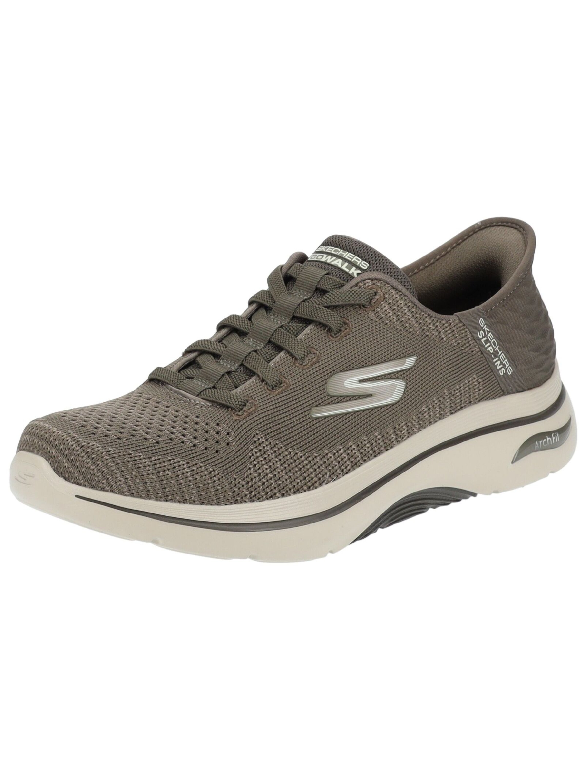Baskets basses SKECHERS en gris : devant