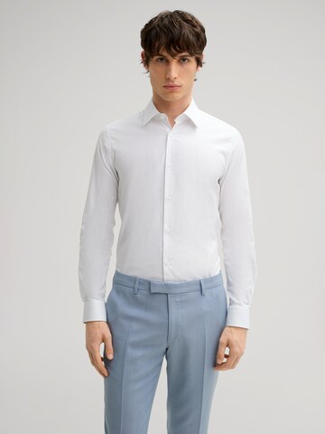 JOOP! Slim fit Overhemd 'Pierce' in Wit: voorkant
