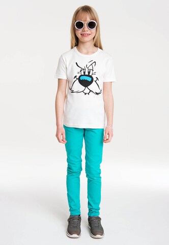 LOGOSHIRT T-Shirt 'Idefix - Faces - Asterix' in Grau