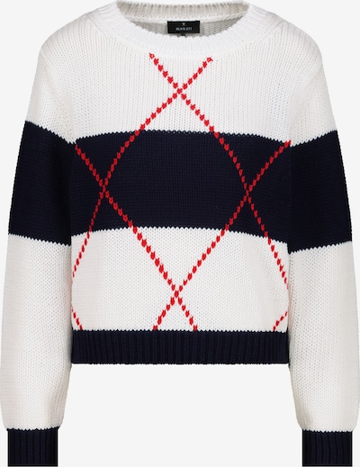 monari Pullover in rot / schwarz / weiß, Produktansicht