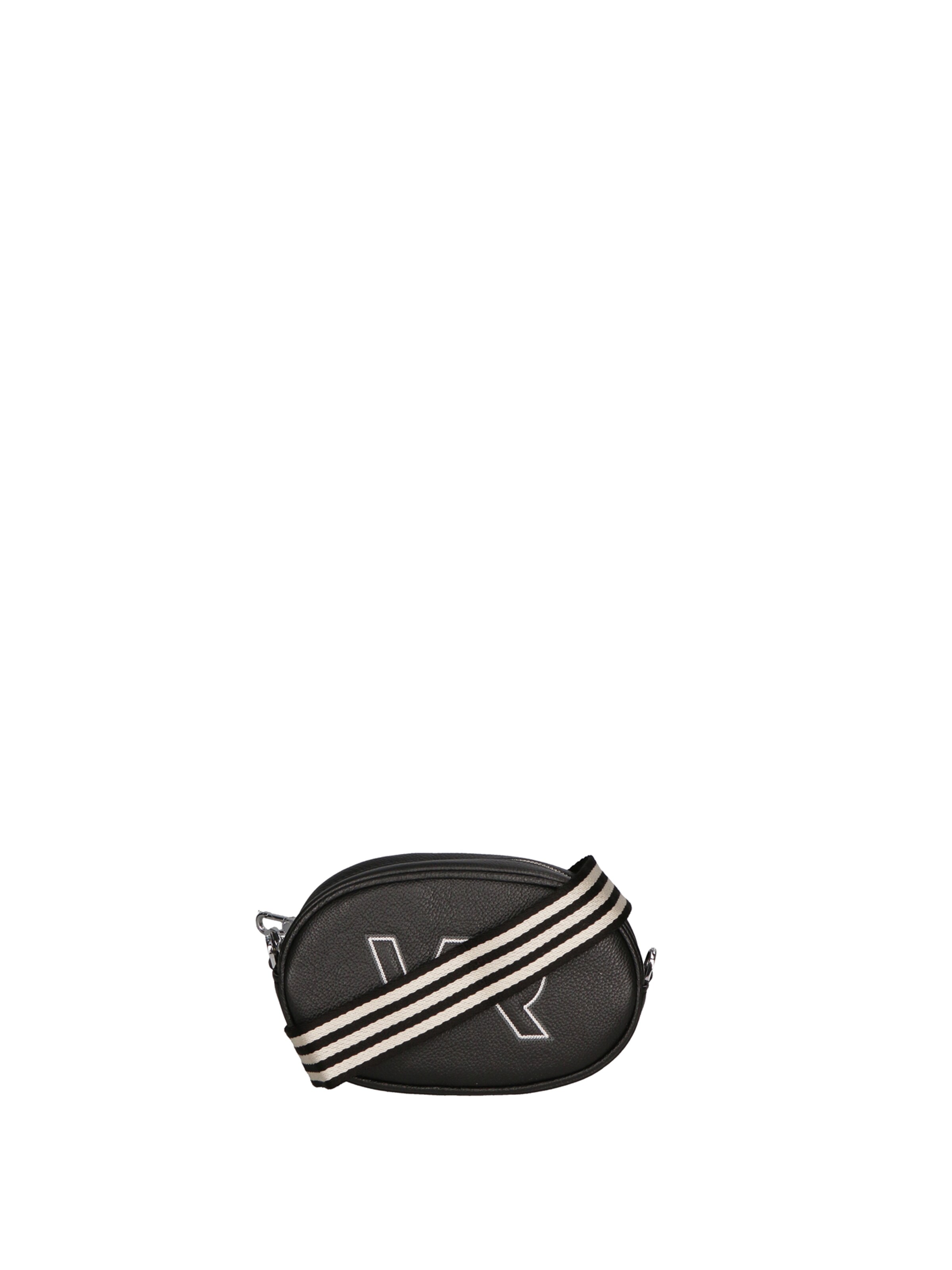 Borsa a tracolla 'Borsa a Tracolla Donna Pelle Dollaro con Zip Virginia Rhinè' di Virginia Rhinè in nero