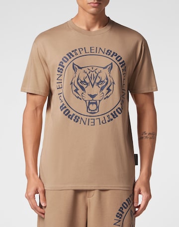 Maglietta 'Tiger' di Plein Sport in beige: frontale