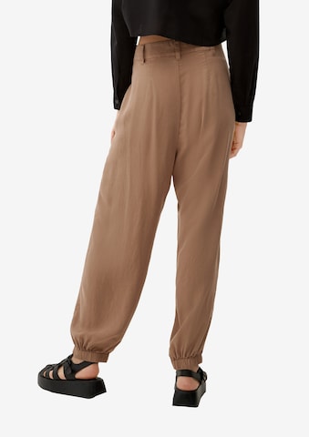 Tapered Pantaloni di QS in marrone