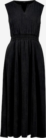 zero Midikleid mit elastischem Bund in Schwarz: Vorderseite