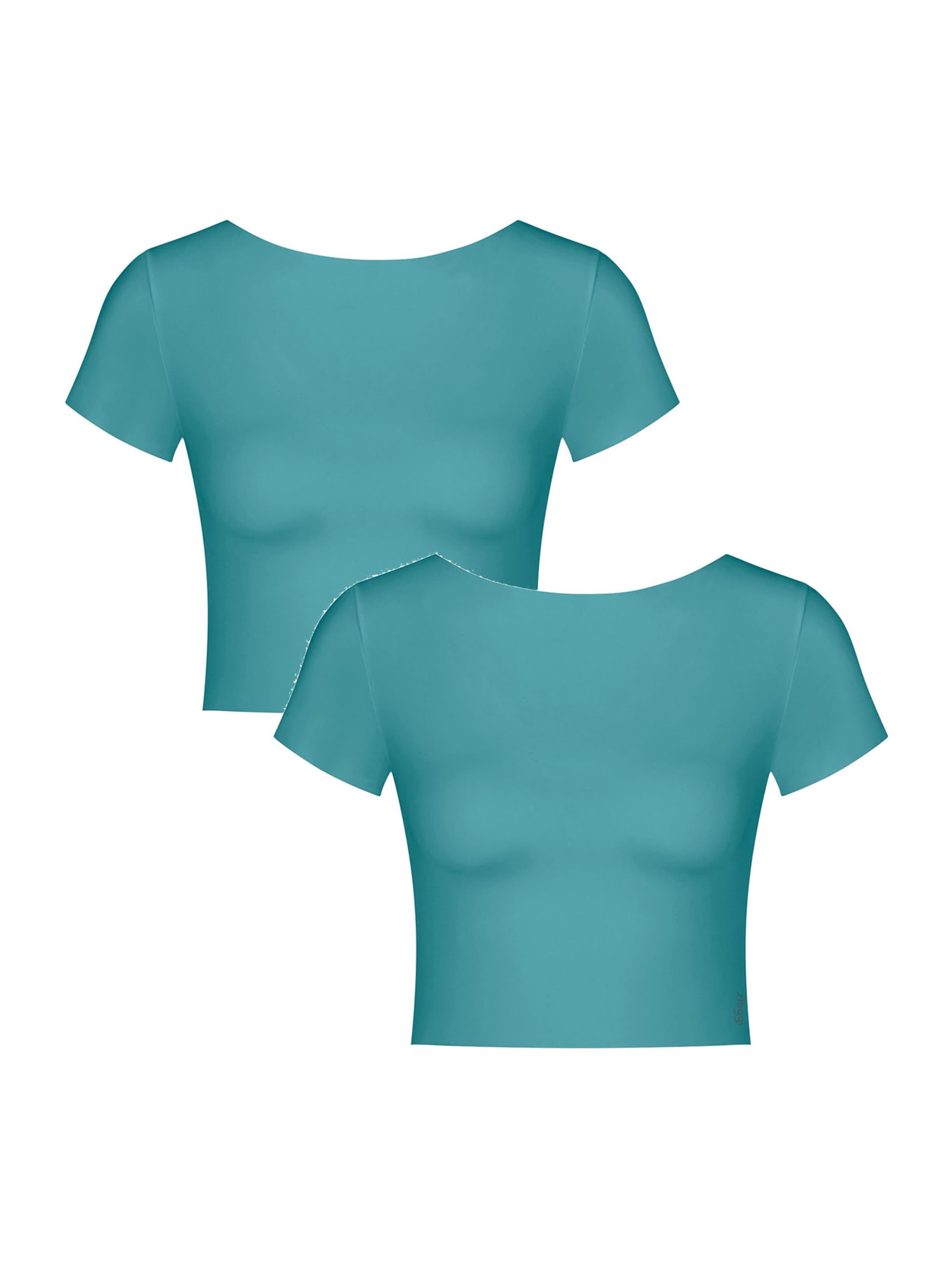 SLOGGI - Soutien Bustier Soutien ' ZERO Feel 2.0 Crop Top ' em azul: frente