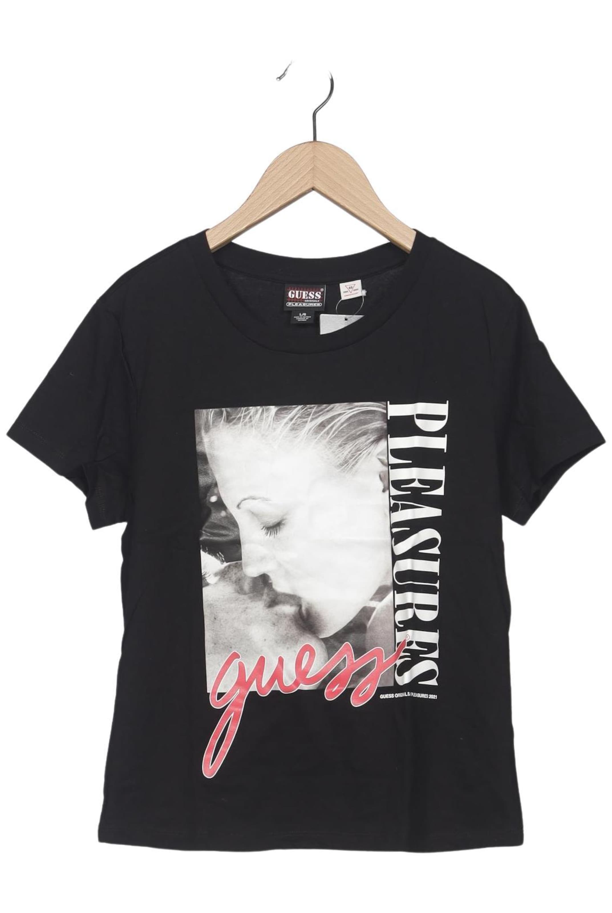 GUESS T-Shirt L in Schwarz: Vorderseite