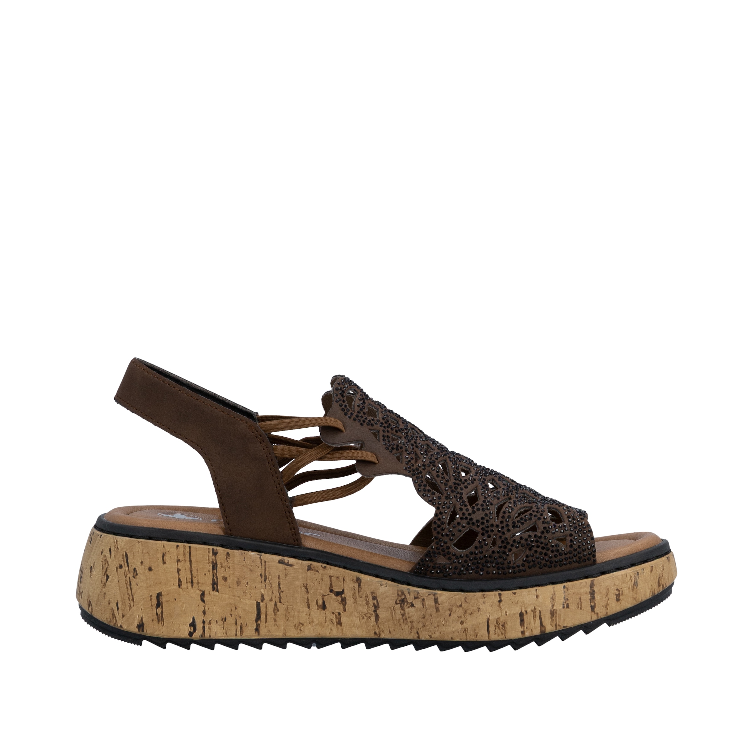 Rieker Strap sandal 'V1765' in Brown