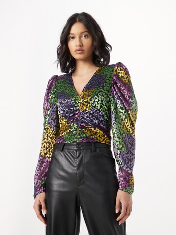 Warehouse Blouse in Zwart: voorkant