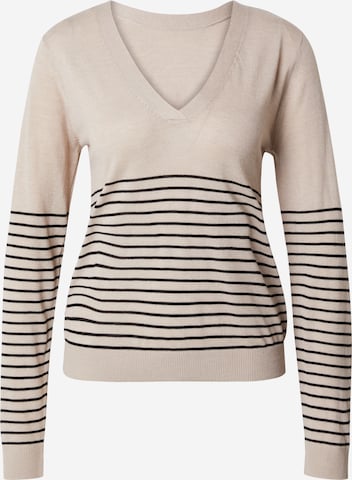 VILA Sweater 'Abella' in Beige: front