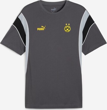 PUMA - Camisa funcionais 'BVB FtblArchive' em cinzento: frente